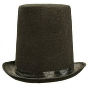 Honest Abe Lincoln Men's 8 Inch Black Felt Stovepipe Top Hat