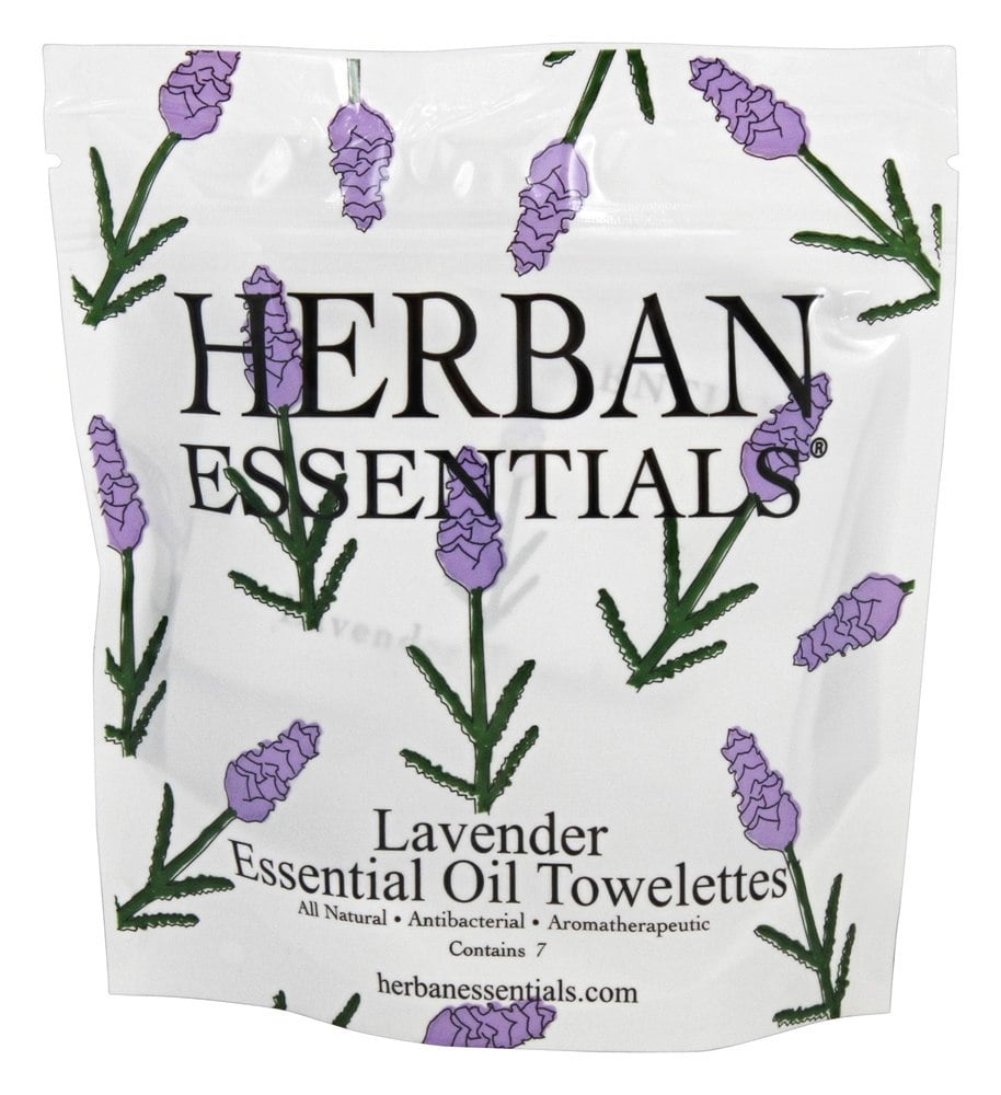 Herban Essentials - Towelettes Essential Oil Lavender - 7 Count