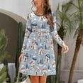 thumbnail image 3 of Fall Dresses for Women 2024, Cute Mushroom Village Womens Fall Dresses Long Sleeve Casual Tie Waist Clothes, Womens Fall Fashion 2024 Midi  Dresses Outfits with Pocket, 3 of 6