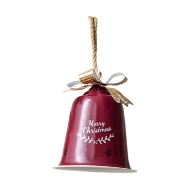 Adorno colgante de metal para de Navidad, campana de Navidad, decoración creativa para Navidad, adornos colgantes para hotel, celebración de año Rojo