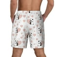 thumbnail image 4 of Goofa Heart Panda Printed Men's Swim Trunks Board Shorts Quick Dry Mens Swimming Trunks with Compression Liner,Breathable Fit Hawaii Beach Shorts-Small, 4 of 9