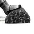 thumbnail image 5 of Minimalist Foot Rest, Nature Themed Simplistic Monochrome Modern Boho Leaf Stripes Art Deco, Non-Slip Backing Adjustable Ergonomic Memory Foam Leg Support for Office, Charcoal Grey White, by Ambesonne, 5 of 5