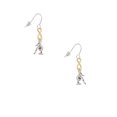 thumbnail image 2 of Delight Jewelry Silvertone Small Gymnast Balance Beam Gold Tone Infinity French Earrings, 2 of 4