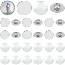 12 Sets Bouquet Photo Charm Lapel Pin Tie Tack Wedding Bouquet Memorial Photo Charms Stainless Steel Silver Round Memory Charms DIY Picture Frame Charms for Wedding Bride Groom Family Couple