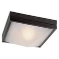 thumbnail image 2 of One Light White Frosted, Hobnail Glass Gray Outdoor Flush Mount, 2 of 2