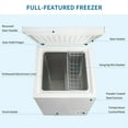 thumbnail image 6 of 3.5 cu.ft Chest Freezer with Removable Storage Basket, Top Open Door Freezing Machine for Home and Kitchen/Dorm/Bar/Office, 6 of 8