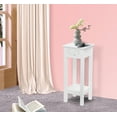 thumbnail image 6 of eHemco Plant Decorating Stand End Table Side Table with Storage Shelf, 10 by 10 by 23.7 Inches, White, 6 of 8