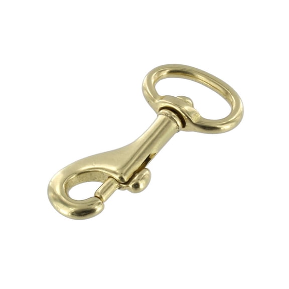 79 Natural Brass, Swivel Bolt Snap, Solid Brass-LL, 3/4"