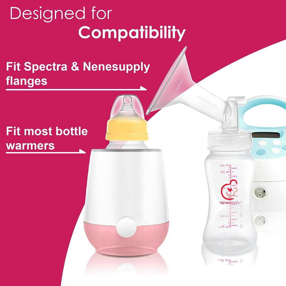 Nenesupply Natural Baby Bottles Newborn Flow Feeding Bottles Breastfeeding Bottle for Breastfed Babies Wide Neck 4.7oz Anti Colic Level 1 Nipple for 0+ Month Infant Replace Spectra Bottles for Pumpin