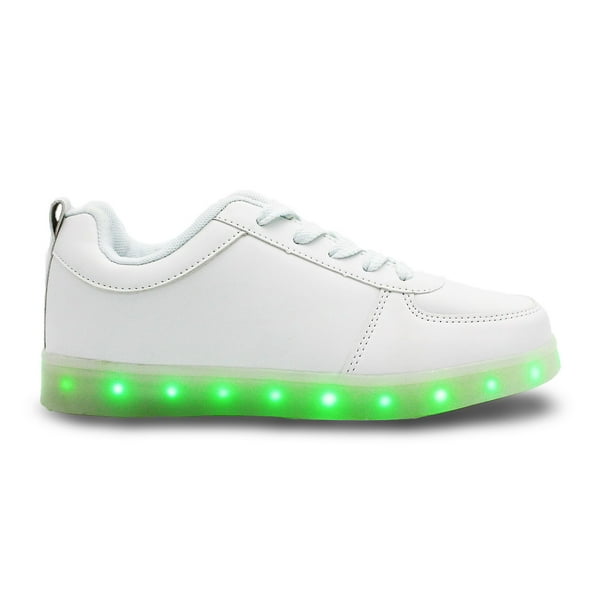 Family Smiles LED Light Sneakers Kids Low Top Boys Girls Lace Up Shoes White US 9 / EU - Walmart.com