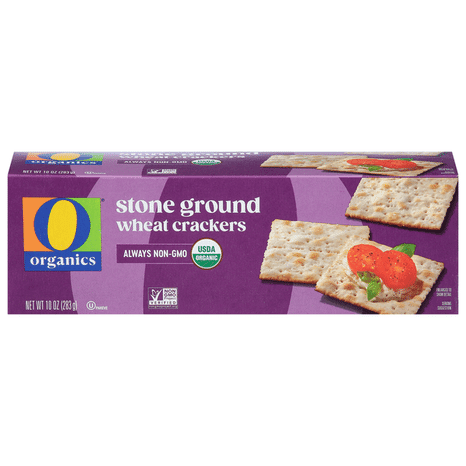 O O Organic Stone Ground Wheat Crackers USDA Organic 10 Ounce