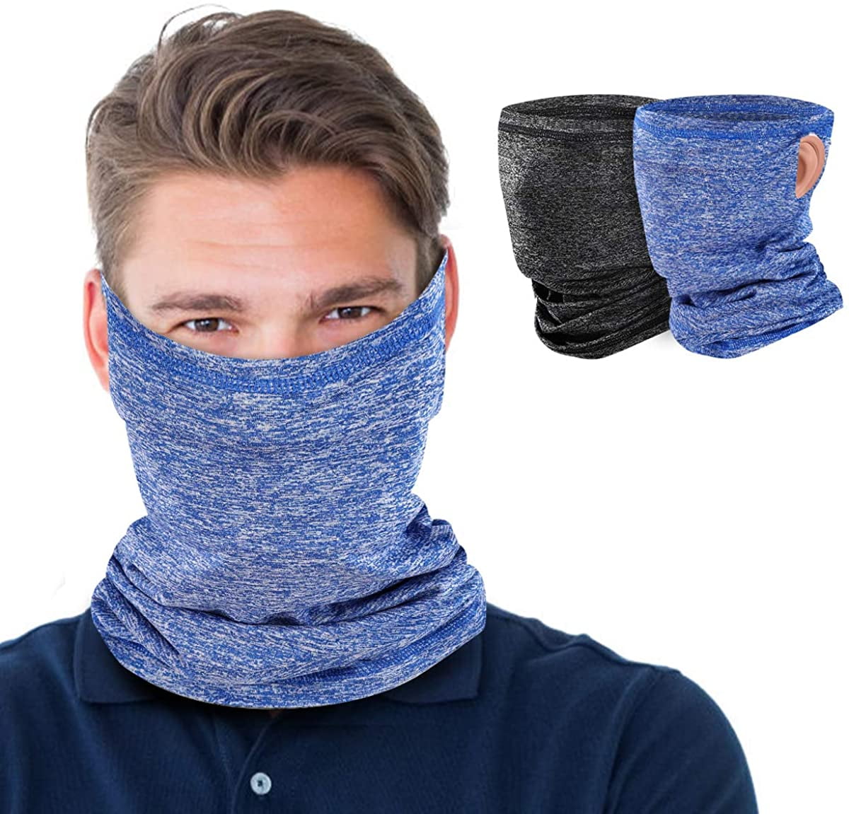 Bandana Balaclava Ice Silk Breathable Ear Loop Sports Face Mask Neck Gaiter Dust Wind UV Sun Protection Scarf Headband