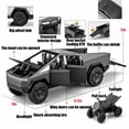 thumbnail image 5 of Coche de juguete Powvan Cybertruck Diecast Metal 1/32 con sonido y luz, 5 of 5