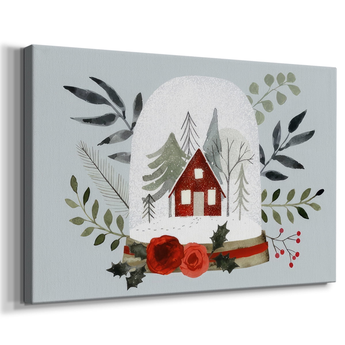 Snow Globe Village Collection A- Gallery Wrapped Canvas