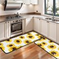 thumbnail image 3 of Kitchen Rugs Sets Of 2,White Yellow Sunflower Pattern Anti Fatigue Kitchen Mat Rugs Non Slip Washable,Decorative Kitchen Floor Mats for Kitchen,Sink,Laundry,17"x47"+17"x47", 3 of 5
