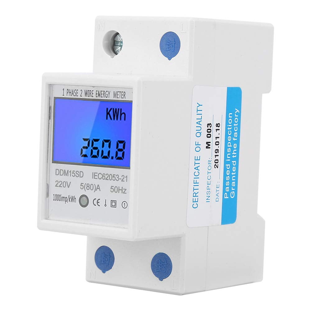 Energy Meter Single Phase Electronic KWh Meter 580A DDM15SD Dinrail