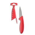 thumbnail image 2 of Mainstays Stainless Steel Color 3.5" Kitchen Paring Knife with Red Handle, 2 of 6