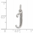 thumbnail image 2 of Sterling Silver Polished Glitter Enamel Letter J Initial Charm (24 X 6) Made In India qc9181j, 2 of 2