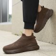 thumbnail image 7 of Men's Slip On Walking Shoes Breathable Knit Upper Thick Sole Sock Sneakers for Casual Daily Commute, 7 of 7