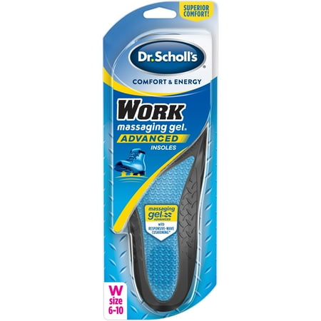 - Dr. Scholl's WORK Massaging Gel Advanced Insoles, 1 Pair (Women's 6-10)