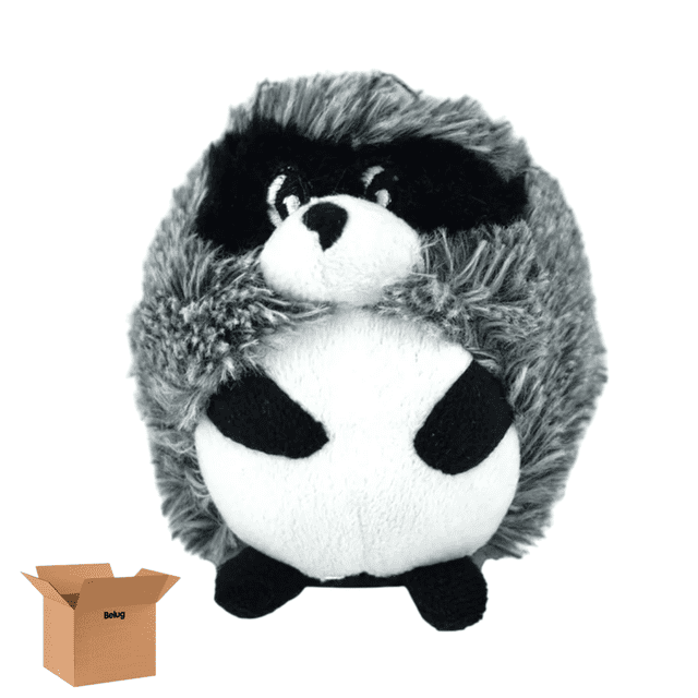 Juguete Para Perro Belug Peluche Mapache NEGRO GRIS BLANCO