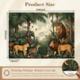 thumbnail image 3 of Wallpaper Majestic Jungle Scene Lions Cheetah Elephant Tropical Peel and Stick Wall Murals 100"H x 144"W Removable PVC Wall Paper Self-Adhesive Wall Paintings Art Decor for Bedroom Living Room, 3 of 7