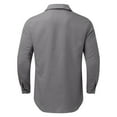 thumbnail image 5 of Xudanell Men's Casual Button up Shirt Long Sleeve Solid Color Shirt Stretch Dress Shirts (Grey,L), 5 of 5