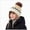 A23-White, variant on Hessimy Kids Geometric Pattern Knit Pom Beanie with Earflaps,Warm Winter Cuffed Ski Hat