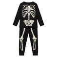 thumbnail image 3 of Renewold Multi-Season Pajama Pants and Tops Set Casual Size 7-8Y Cozy Crewneck Athletic Outfits 2pcs Long-Sleeve Tracksuit with Skull Graphic Vacation Birthday Halloween Gifts, 3 of 5