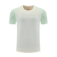 thumbnail image 2 of Xdegoge Mens Raglan Short Sleeve Color Block T Shirt Crewneck Athletic Performance Activewear Moisture Wicking Workout Gym Training Sporty Casual Fashion Base Layer Tees, 2 of 5