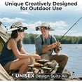 thumbnail image 2 of USB Charging Fan Hat,2-in-1 Hands-free Hat Fan with Detachable Neck, UPF 50+ Wide Brim Sun Hat,2600mAh Rechargeable Fishing Essentials for Camping Travel Delivery Outdoor-Black, 2 of 7