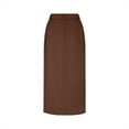 thumbnail image 7 of Women High Waisted Cargo Pencil Midi Skirt Business Casual Work Office Slit Skirts With Pockets, 7 of 7