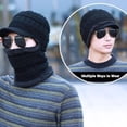 thumbnail image 4 of Winter Fullguard Beanie, Full Coverage Fleece Winter Hat with Face Cover for Men Women Warm Outdoor Knitted Hats, 4 of 8