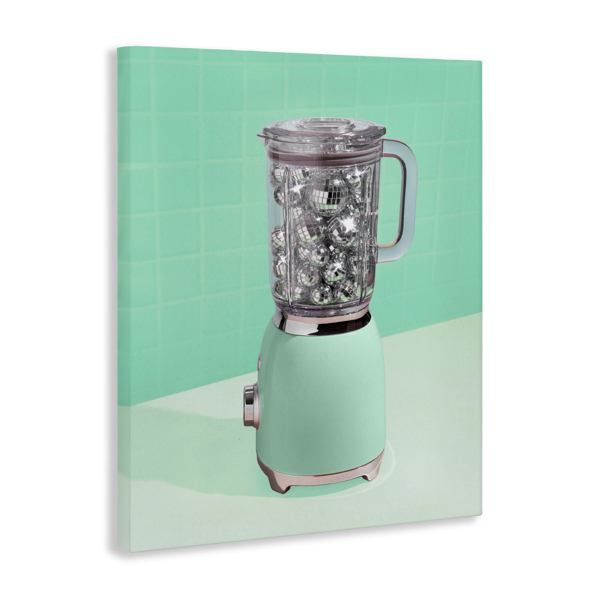 Stupell Industries Disco Drink Blender over Green Canvas Wall Art, design by LISH Creative