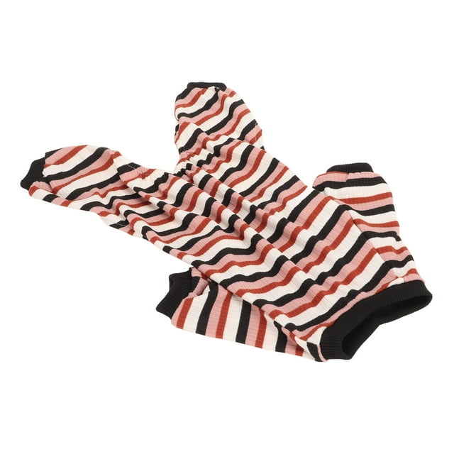 Striped Dog Pajamas, Machine Washable Stretchy Dog Clothes Jumpsuit For Daily For Home XS,S,M,L,XL