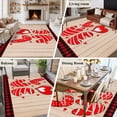 thumbnail image 5 of Large Area Rugs for Living Room Bedroom, Happy Valentine's Day 8'x10' Rug Washable Carpet Runner Indoor Outdoor, Love Heart Wood Red Black Plaid Non Slip Floor Mats Rug for Kitchen, Patio, 5 of 8