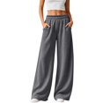 thumbnail image 6 of Breezora Womens High Waist Wide Leg Sports Pants Loose Fit Athletic Trousers with Pockets for Yoga Gym Running Workout Casual, 6 of 9