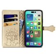 thumbnail image 3 of Funda Cartera FOXDOCK para iPhone 14 Pro , Flip PU con Relieve de Gatos y Perros, Tarjetero y Soporte, 3 of 6
