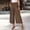 A275 Brown, variant on Linen Loose Fit High Waisted Culottes for Women Cotton Wide Leg Capris Boho Cropped Trousers Summerwear
