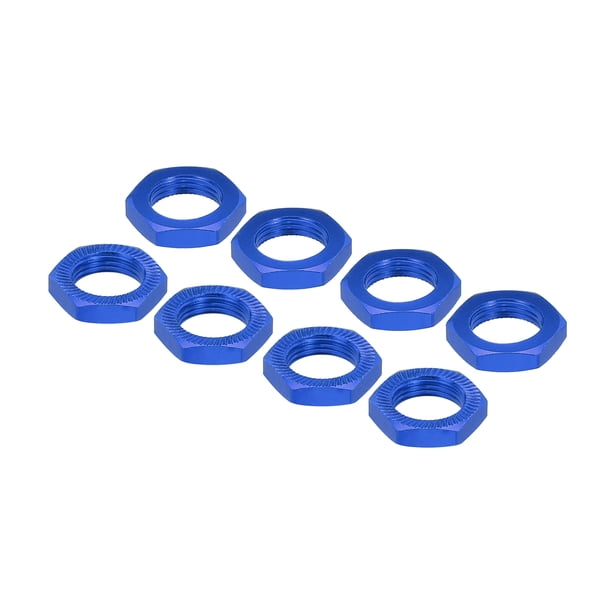 Tuerca de rueda RC de Aluminio Unique Bargains 17mm Rosca M12X1.0mm Hexagonal para coches de modelo RC 1/8 8Pcs Azul Oscuro