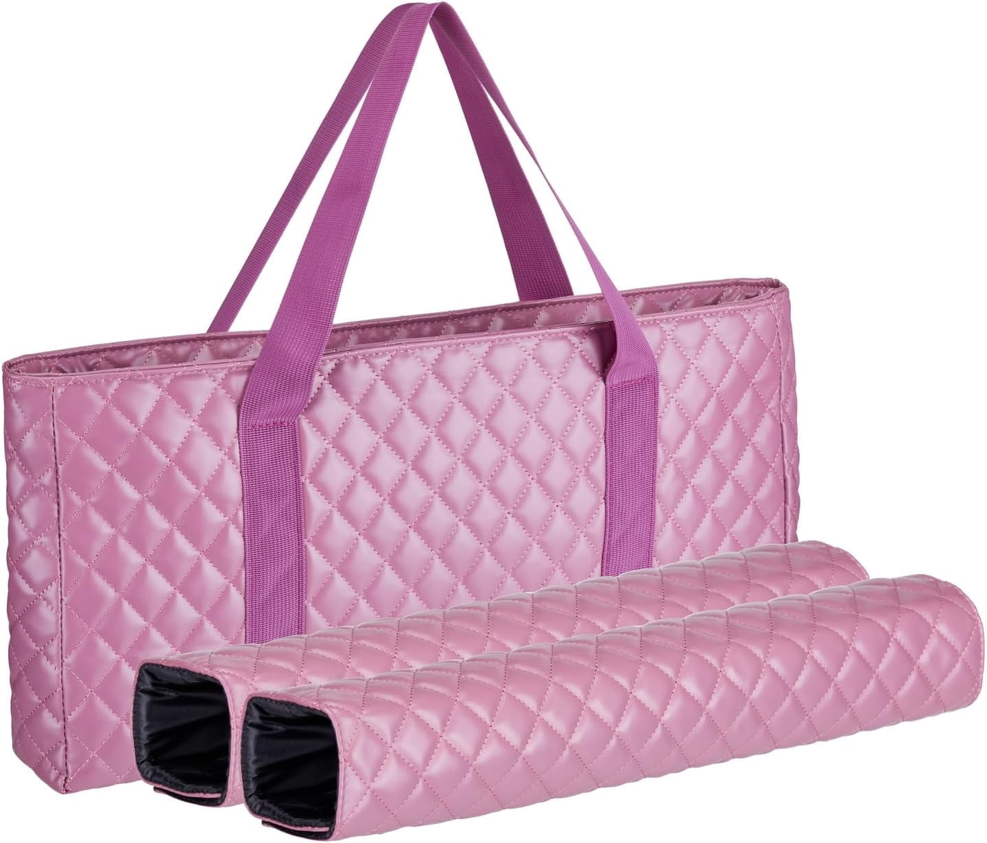 C&H Solutions American Mahjong Set,Mahjong Tiles Set,Pink PU Carrying Bag,166 Premium Tiles,4 All-in-One Rack/Pushers,Western Mahjong with English Manual(Ma Jong,Mah-Jongg, Majiang)