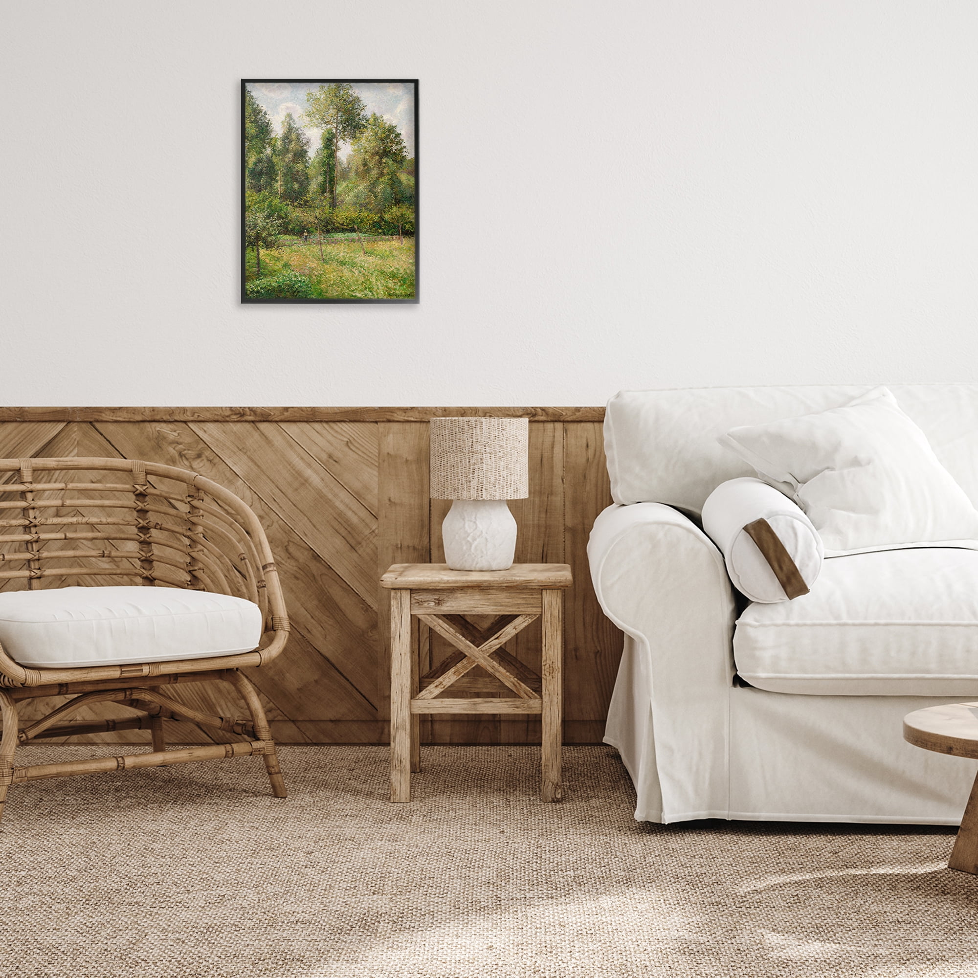 Stupell Industries Poplars Classic Landscape Black Framed Giclee Art, design by Camille Pissarro