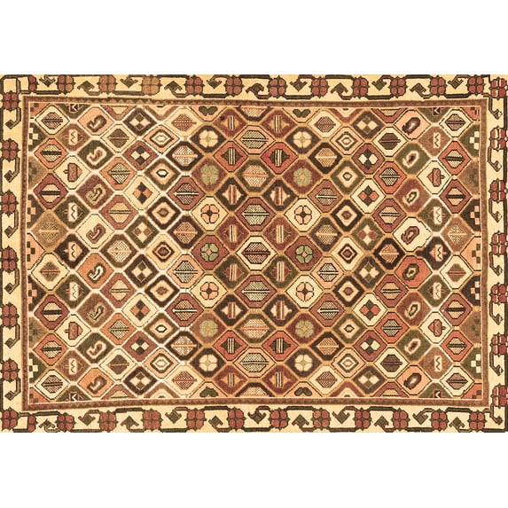 Ahgly Company Indoor Rectangle Persian Brown Traditional Area Rugs, 2' x 3'