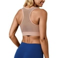 thumbnail image 4 of Brasier Sujetador Deportivo con Cremallera Frontal para Mujer, para Entrenamiento de Yoga, Cómodo, sin Costuras y con Soporte para Uso Diario. Extra Grande, 4 of 6