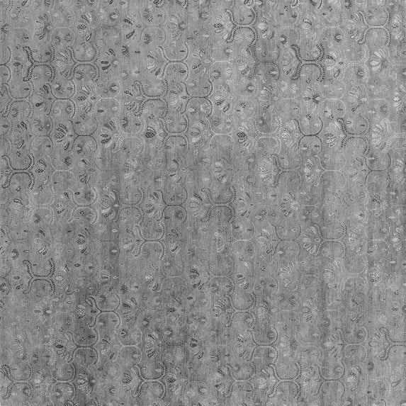 Ahgly Company Indoor Square Abstract Gray Contemporary Area Rugs, 4' Square