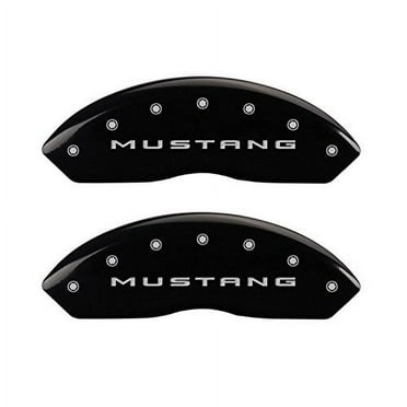 MGP Caliper Covers 10202SMB2BK Black Powder Coat Finish Engraved Front Mustang Rear Bar and Pony Caliper Cover