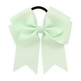thumbnail image 4 of Ribbon Satin Fishtail Bow Hair Ties And Headbands For Girls Elegant Hair Accessories For Everyday Wear, Light Green, 4 of 4