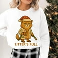 thumbnail image 2 of Funny Cat Litter's Full Sweatshirt, Holiday Humor Pullover, Festive Cat Lover Crewneck, 2 of 5