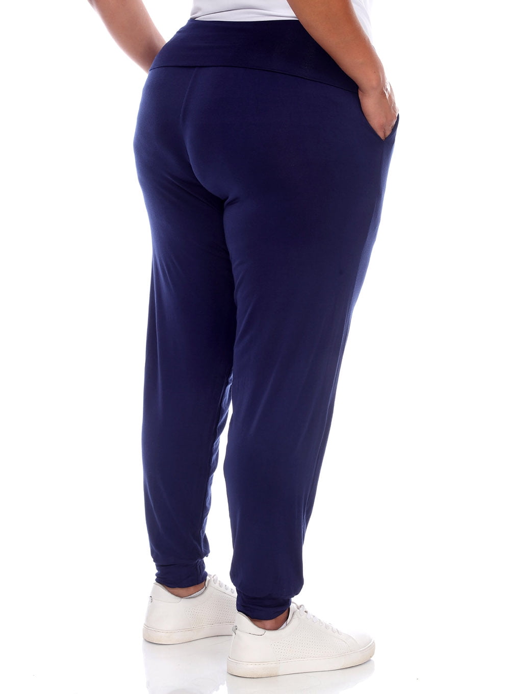 White Mark Women's Plus Size Harem Pants