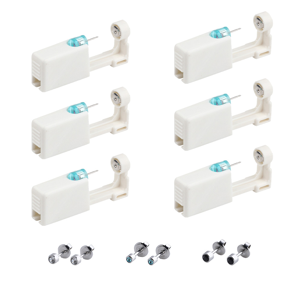 Frcolor 6 Sets Disposable Ear Piercers Ear Piercing Tools Ear Hole